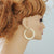 Real 10K XO Heart Gold Round Hollow Hoop Earrings 1.9 inches Diamond Cut kisses and hugs