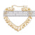10k Real Gold XO Diamond Cuts Hollow Heart Shape Hoop Earrings 2.4 Inches Wide