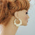 10K Real Gold XO Diamond-Cuts Heart Puffy Hollow Earrings 2.1 Inches Wide.