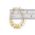 Baby Size 10kt Gold Shrimp Door knocker Oval Earrings 0.6 Inch Wide