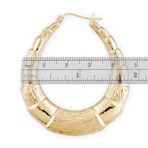 10K gold skinny shrimp hoop earrings