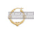 10k Gold Hollow Diamond Cuts Three Hearts Door knocker Earrings 1.1 inch