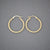 14k Gold 2 mm Shiny Round Tube Circle Hollow Plain Hoop Earrings 1 inch