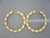 Real 10k Gold 8 mm Twisted Round Hollow Thick Hoop Earrings Large Size 2.75 inches Diameter.