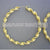 Extra Large 10k Real Gold 8 mm Twisted Round Hollow Thick Hoop Earrings 3.5 inches Diameter.