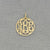Small Solid Gold 3 Initials Circle Monogram Pendant 5-8 inch GM_40