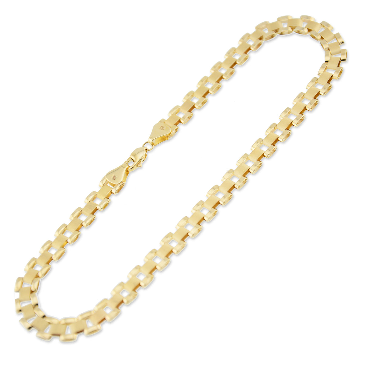 10K Solid Real Gold 6 mm Presidential Watch Band Link Style Bracelet or Anklet.