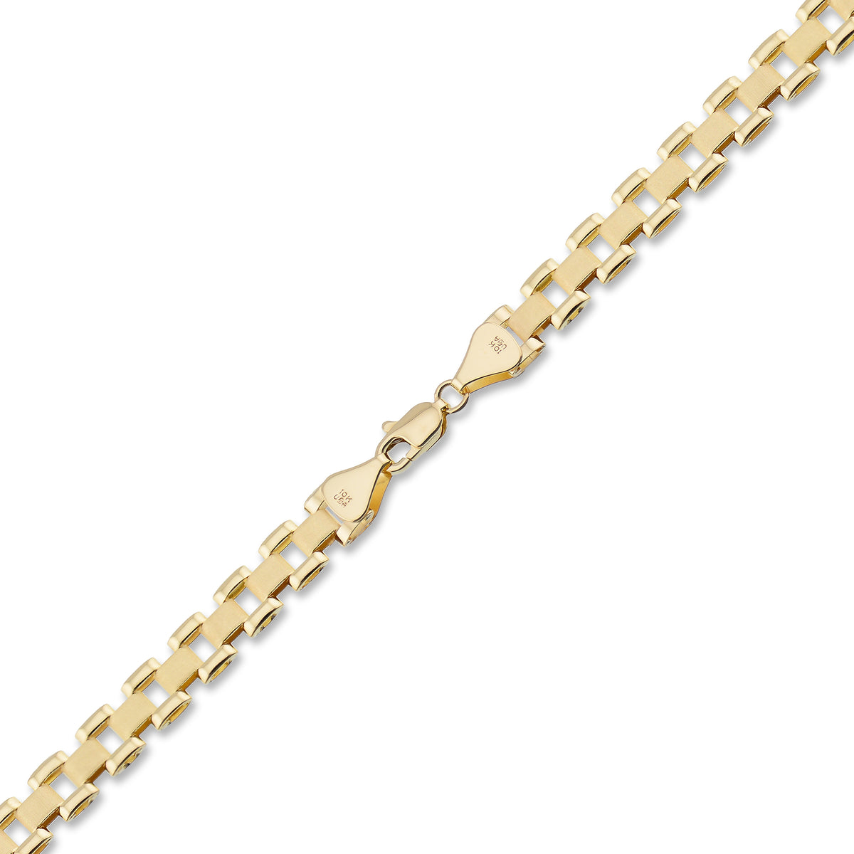 10K Solid Real Gold 6 mm Presidential Watch Band Link Style Bracelet or Anklet.