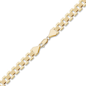 10K Solid Real Gold 8 mm Presidential Watch Band Style Hip Hop Bracelet or Anklet