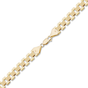 10K Solid Real Gold 8 mm Presidential Watch Band Style Hip Hop Bracelet or Anklet