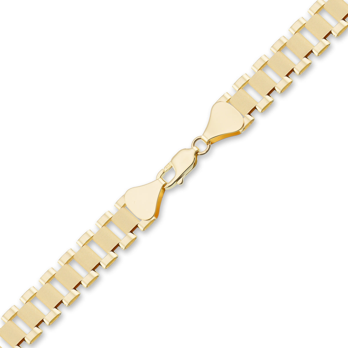 10K Solid Real Gold 10 MM Presidential Watch Band Style Hip Hop Bracelet or Anklet