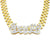 Personalized 10K Gold Iced Out 10 mm Watch-Band Style 3D Nameplate Link Chain Name Necklace Hip Hop Jewelry.