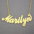 Personalized Gold Name Necklace Jewelry written in curve NN18