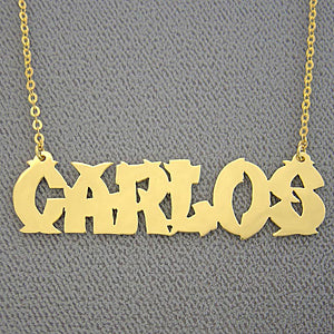 Personalized Gold Chiness Font Name Necklace Jewelry NN61