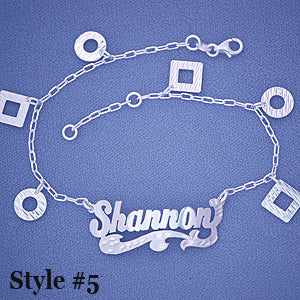 Personalized Blue Ankle Bracelet