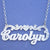 Silver Personalized  Name Necklace w- Heart Design Pendant SN35
