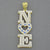 Gold Double Plate Initial Heart Pendant with Birthstone GI61