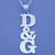 .925 Silver Two Initials Couple Pendant Necklace SI46