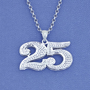 Number shop pendants silver