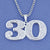 Sterling Silver Double Plated Any Two Numbers Pendant SP63
