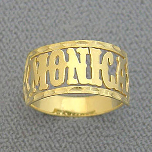 Solid Gold Ring Personalized Jewelry Handmade NR04