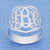 3 Initial Monogram Heart Silver Ring Fine Jewelry SR_35