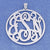 Silver 3 Initials Circle Monogram Pendant 1 1-4 inch Diameter SM43