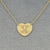 Small Single Fancy Monogram Initial Heart Disc Charm Necklace GC20C