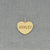 Small Personalized Gold Name Laser Engraved Heart Disc Charm Pendant GC22