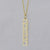 Roman Numeral Vertical 1 Inch Bar Name Pendant Solid Gold Jewelry GC15