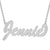 Silver Brushed Script Name Necklace SN21