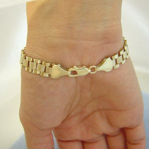 10K Solid Real Gold 8 mm Presidential Watch Band Style Hip Hop Bracelet or Anklet