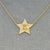 Solid Gold Laser Engraved Fancy Monogram Initial Star Disc Charm Necklace GC25C