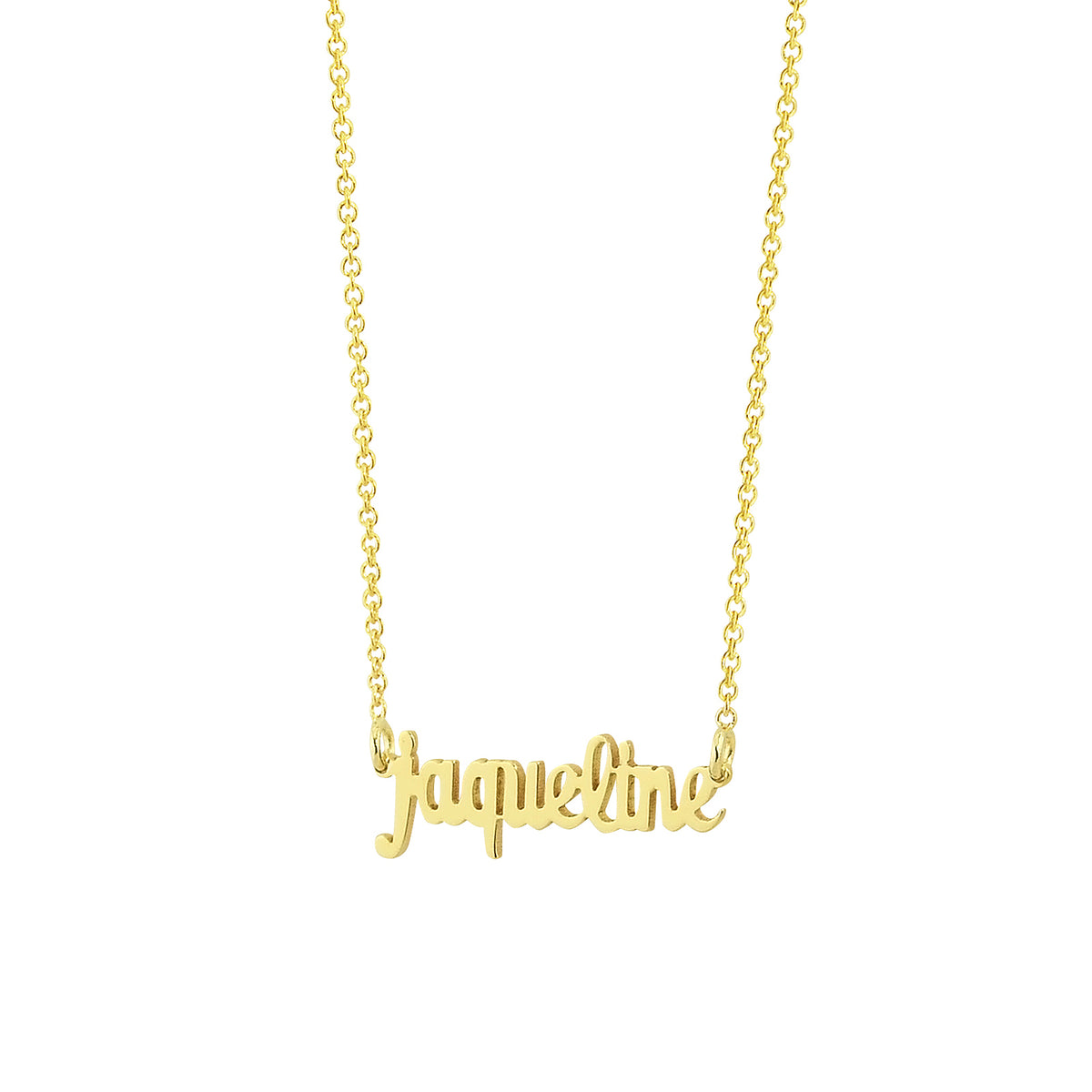 Extra Small Tiny Solid 10k or 14k Gold Minimal Name Necklace Custom Made Personalized Jewelry