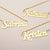 Dainty Name Necklace, Solid 10k or 14k Gold 1 Inch Personalized Laser Cut Jewelry GC51