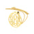 10k-14k Solid Gold Circle 3 Initials Monogram Pendant 0.75 inch Diameter Peronalized Fine Jewelry