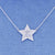 Silver Monogram Initial Engraved Star Charm Necklace SC_25C