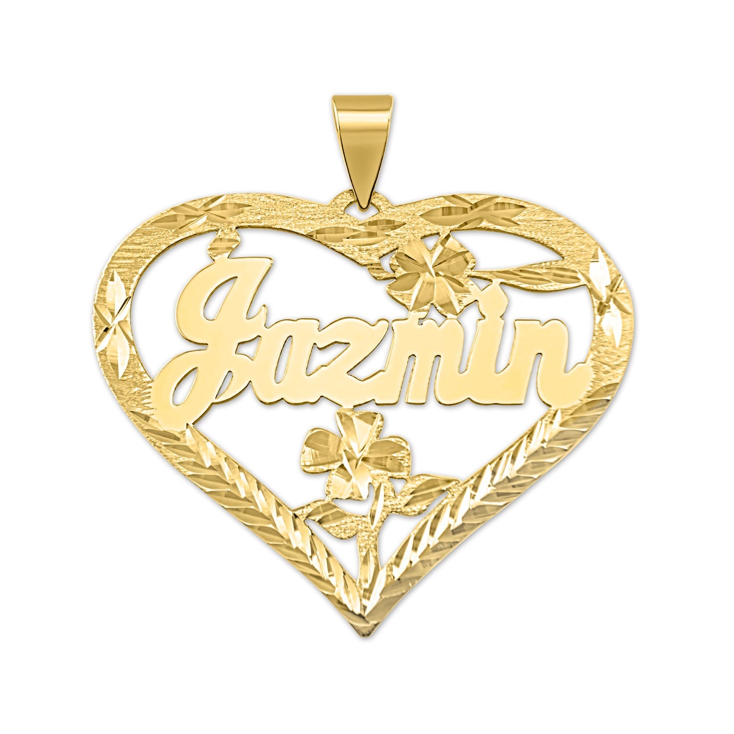 Handcrafted solid 14k gold custom name pendant necklace