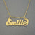 Junior Size 10k or 14k Solid Gold Personalized Script Name Pendant Charm Chain BP01