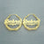 10k or 14k Real Gold Personalized Diamond Cut Heart Shiny Name Bamboo Hoop Earrings 1.3 Inch