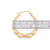 10k or 14k Real Gold Round Bamboo Hoop Earrings 1 3-8 Inches Doorknocker Fine Jewelry