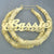 Large 10K Gold Shiny Personalized Name Bamboo Hoop Custom Made Earrings 3 Inches.
