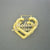 10k Real Gold Customized Iced Out Rhodium Name Thin Heart Bamboo 2 Tone Earrings 1.6 Inch Wide