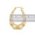 10K Real Gold Hollow Oval Shape Bamboo Earrings Jewelry 1 Inch Wide Fine Jewelry