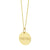 10k or 14k Solid Gold Personalized Laser Engraving Half Inch Small Round Disc Charm Pendant Necklace