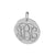 Solid Gold 10k or 14k Deep Laser Engraved 3 Initials Monogram Half Inch Disc Charm Pendant