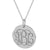 Solid Gold 10k or 14k Deep Laser Engraved 3 Initials Monogram Half Inch Disc Charm Pendant