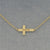 10kt-14kt Solid Gold Name Engraved Sideway Cross Charm Necklace GC_11