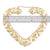 Large 10k Real Gold XO Diamond Cuts Heart Shape Hollow Hoop Earrings 3 Inches Wide