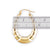Small 10k Real Gold Shrimp Design Door Knocker Drop Down Oval Earrings .75 Inch Wide.